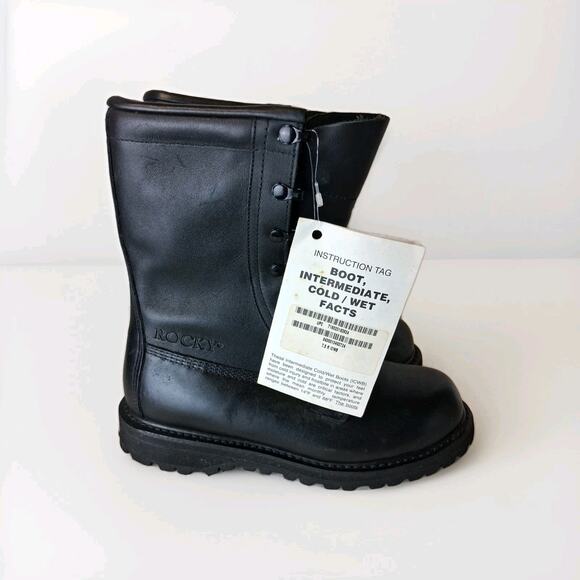 Rocky Intermediate Cold Wet Combat Boots Black 7.5 - Picture 4 of 8
